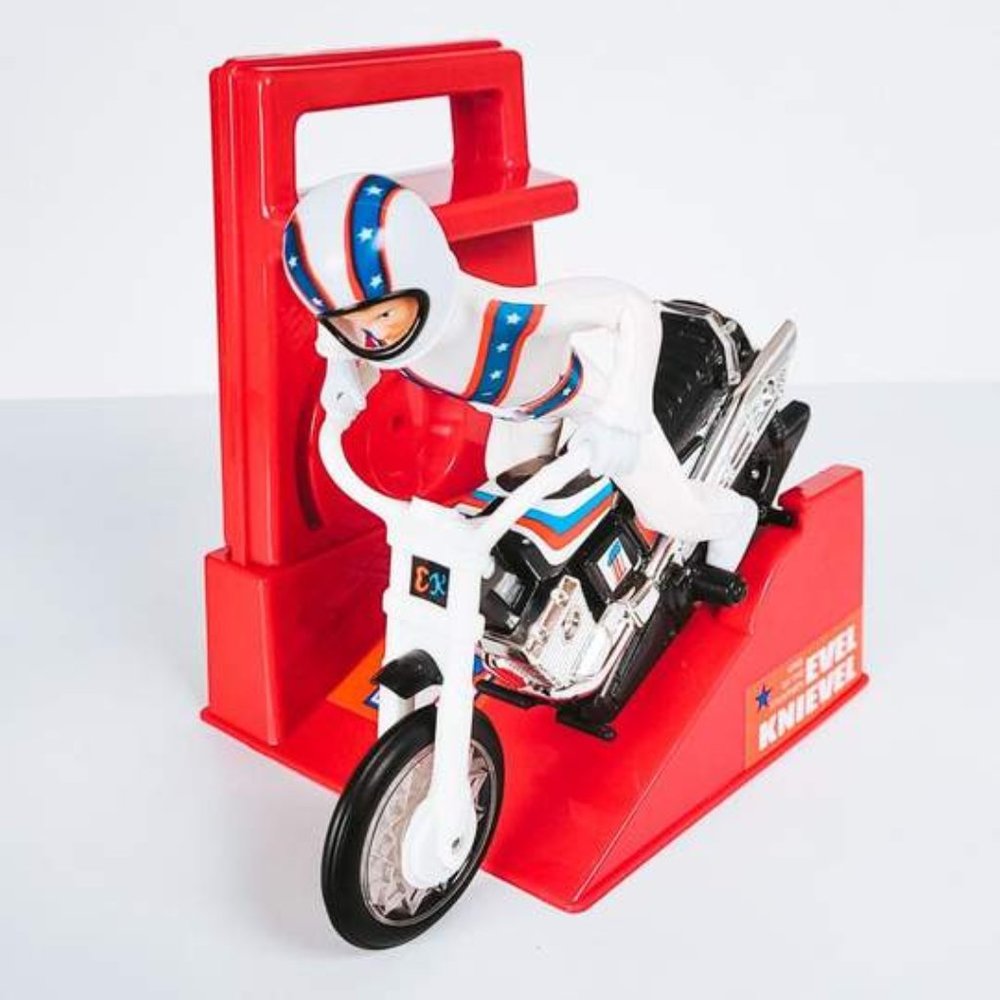 Evel Knievel Stunt Cycle New in Sealed Box! King of the Stuntmen 70's Daredevil